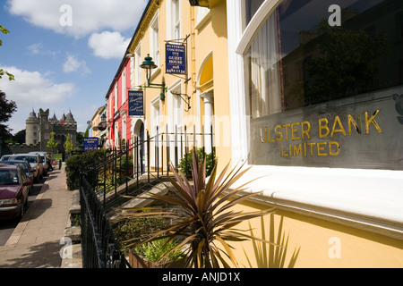 UK Northern Ireland County Down Killyleagh High Street looking towards the castle Stock Photo
