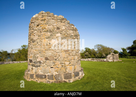 UK Northern Ireland County Down Killinchy Nendrum Monastic Site remains of the tower Stock Photo