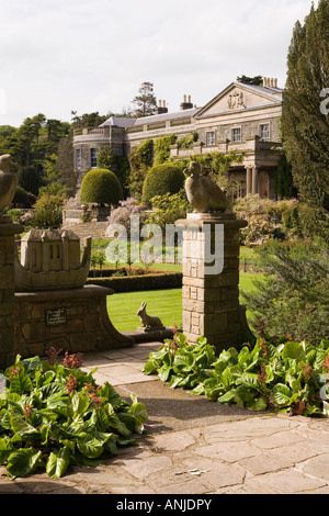 UK Northern Ireland County Down Mount Stewart House Italian formal garden from the dodo garden Stock Photo