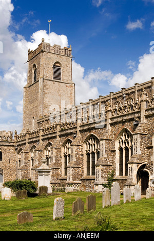 UK Suffolk Blythburgh village Holy Trinity Church from churchyard Stock Photo