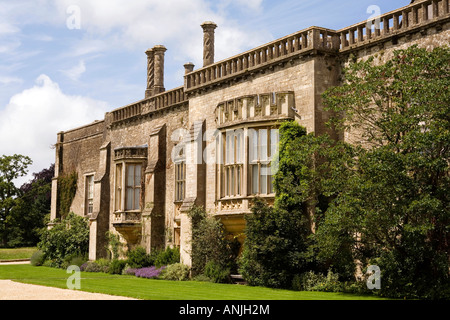 UK Wiltshire Lacock Abbey West front Oriel Window subject of first ever photographic negative Stock Photo