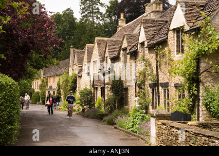 UK Wiltshire Castle Combe Old Cottages part of Manor House Hotel Estate Stock Photo