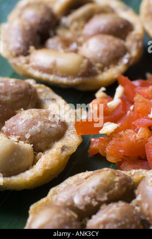 Malaysian fried peanut crackers Stock Photo