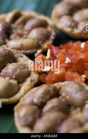 Malaysian fried peanut crackers Stock Photo