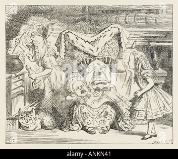 In the Duchess's Kitchen, Illustration to 'Alice's Adventures in