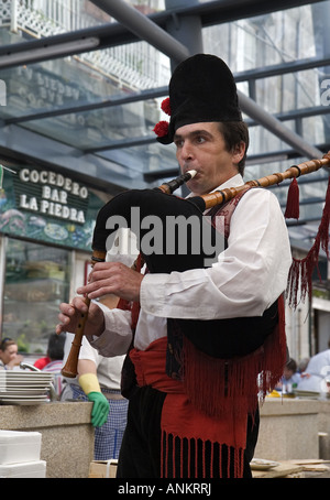 Bagpiper Galicia Spain Stock Photo