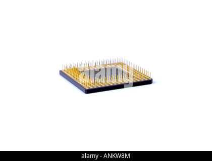 Perspective view of a computer processor CPU Stock Photo