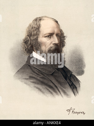 Tennyson Colour Portrait Stock Photo