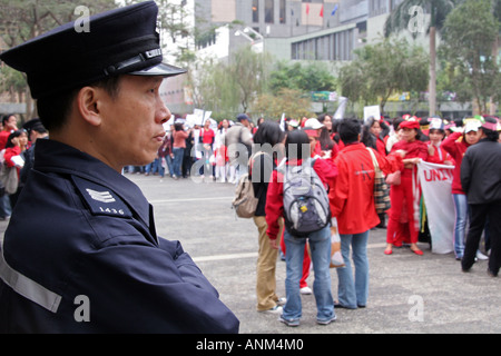 Immigrant workers pay demonstration Hong Kong Stock Photo