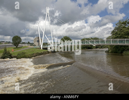 The Millenium footbridge and cycle bridge across the River Exe, Exeter Stock Photo
