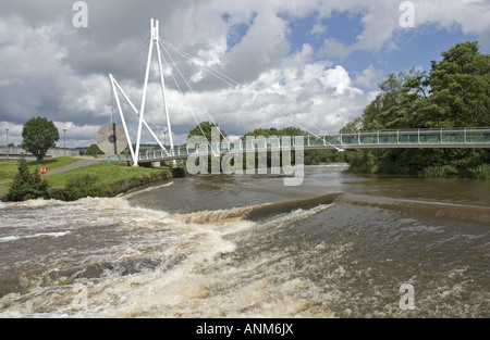 The Millenium footbridge and cycle bridge across the River Exe, Exeter Stock Photo