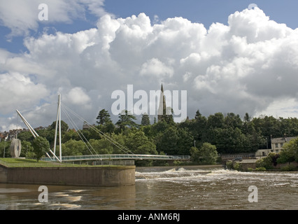 The Millenium footbridge and cycle bridge across the River Exe, Exeter Stock Photo