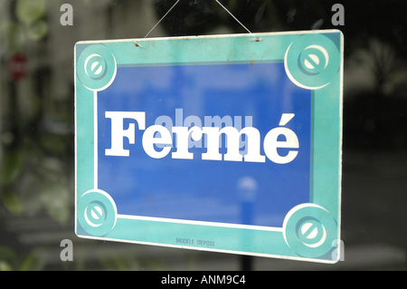 Street signs on Paris Rue France Stock Photo