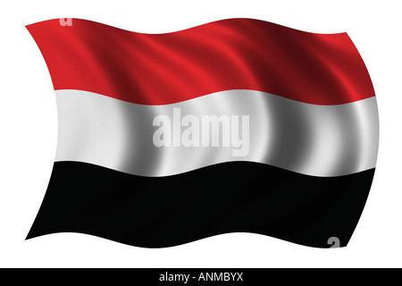 Flag of Yemen Stock Photo