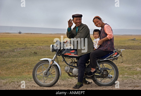 Family in Amugulang Inner Mongolian Autonomous Region in northeast China Stock Photo