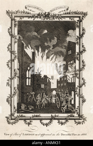 Great Fire Of London Stock Photo