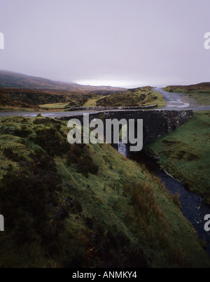 The Fairy Bridge where an early McLeod clansman received The Fairy Flag which is now kept in Dunvegan Castle on The Isle of Skye Stock Photo