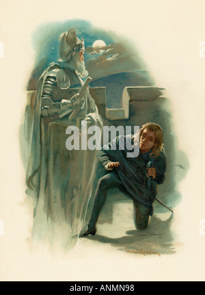 Hamlet And Ghost 1899 Stock Photo