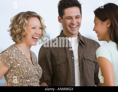 Multi-ethnic friends laughing Stock Photo