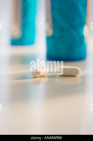 Close up of pills Stock Photo