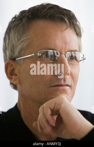 Man wearing eyeglasses Stock Photo