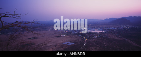 Pushkar at dusk, Rajastan, India Stock Photo