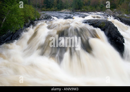 Waterfall on the Aux Sables River, Massey, Ontario, Canada Stock Photo