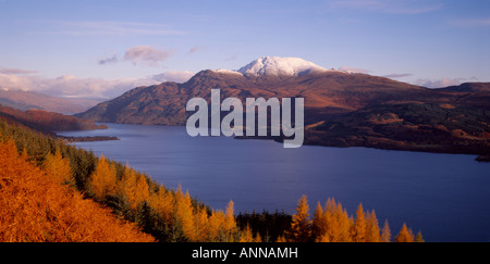 View from the Luss Hills across Loch Lomond to Ben Lomond, Argyll and Bute, Scotland, UK. Stock Photo