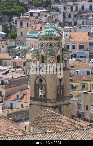 Overview of town and campanile of Sant Andrea cathedral, Amalfi Stock Photo