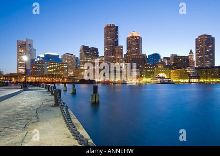 USA Boston Massachusetts Skyline viewed from Fan Pier