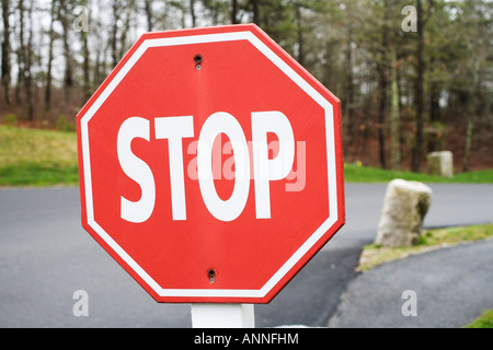 Close up of an exit sign. Stock Photo