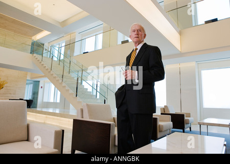 View of a businessman standing in an office. Stock Photo