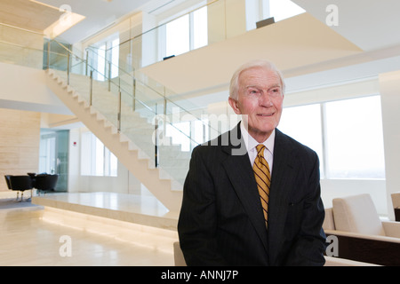 View of a businessman standing in an office. Stock Photo