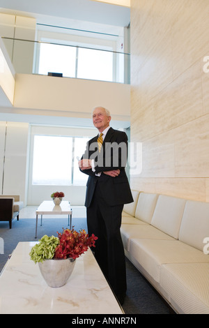 View of a businessman standing in an office. Stock Photo