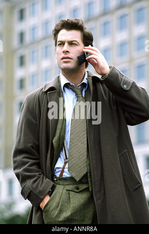 Business excutive on mobile phone Stock Photo