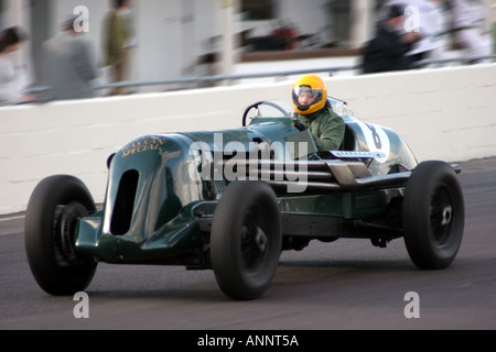 Green vintage racing car Stock Photo