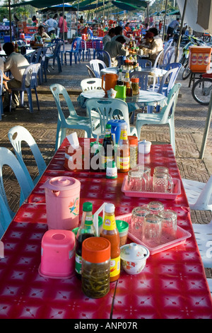 Riverside Food Market Battambang Cambodia Stock Photo