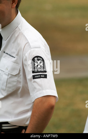 St, johns, ambulance, first, aid, aider, medical, attention, Maltese, cross, voluntary, organisation, Stock Photo