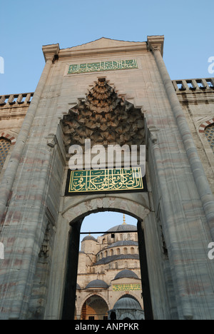 Entrance to the Blue Mosque, Istanbul, Turkey Stock Photo