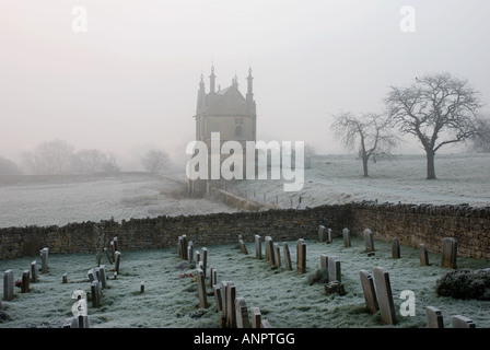 Remains of Campden House in winter, Chipping Campden, Gloucestershire, England, UK Stock Photo
