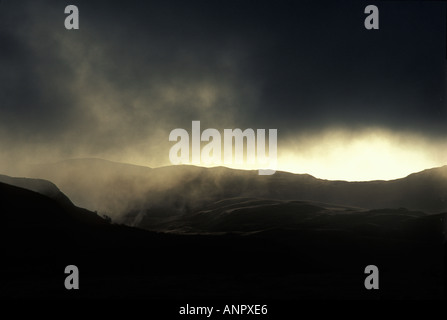 Storm Clouds Over Mountains Stock Photo