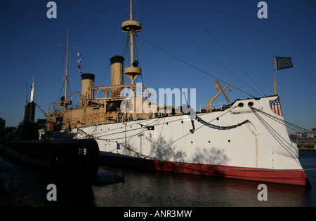 USS Becuna and USS Olympia at Independence Seaport Museum Philadelphia  November 2007 Stock Photo