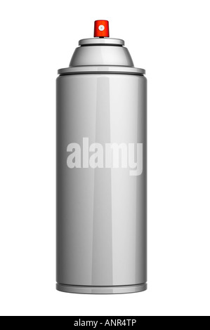 Aerosol spray can on white background Stock Photo - Alamy