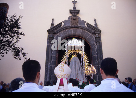 Santisima Virgen del Rosario procession in San Cristobal de La Laguna TENERIFE ISLAND Canary Islands SPAIN Stock Photo