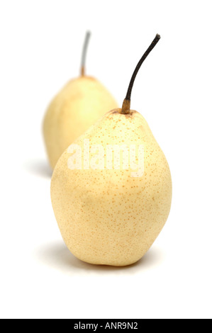 Nashi Asian or Sand Pears on white background Stock Photo