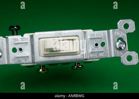 Light switch, North American standard electrical component - OFF Stock Photo