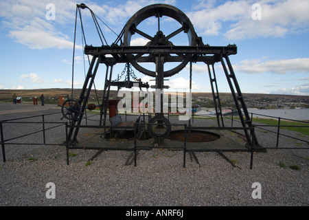 Winding gear. Big Pit. National Mining Museum of Wales, Blaenafon, Torfaen. Wales. UK. Stock Photo
