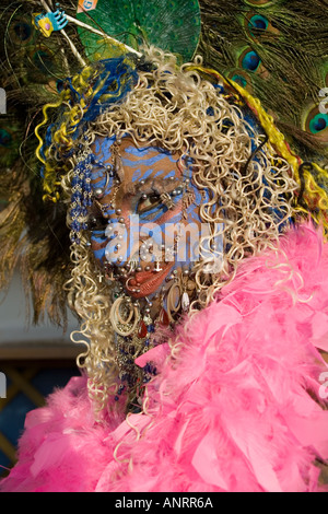 Portrait of Ms Elaine Davidson Guinness world record for number of piercing in her body Stock Photo