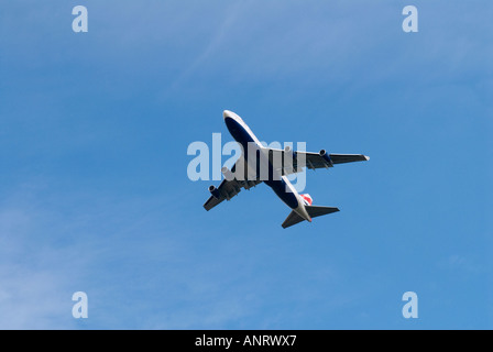 British Airways airplane flight taking off from Heathrow airport London England Stock Photo