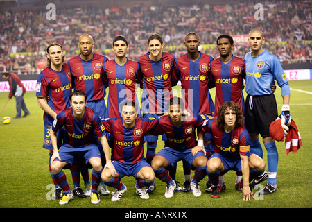 Initial FC Barcelona squad. Stock Photo